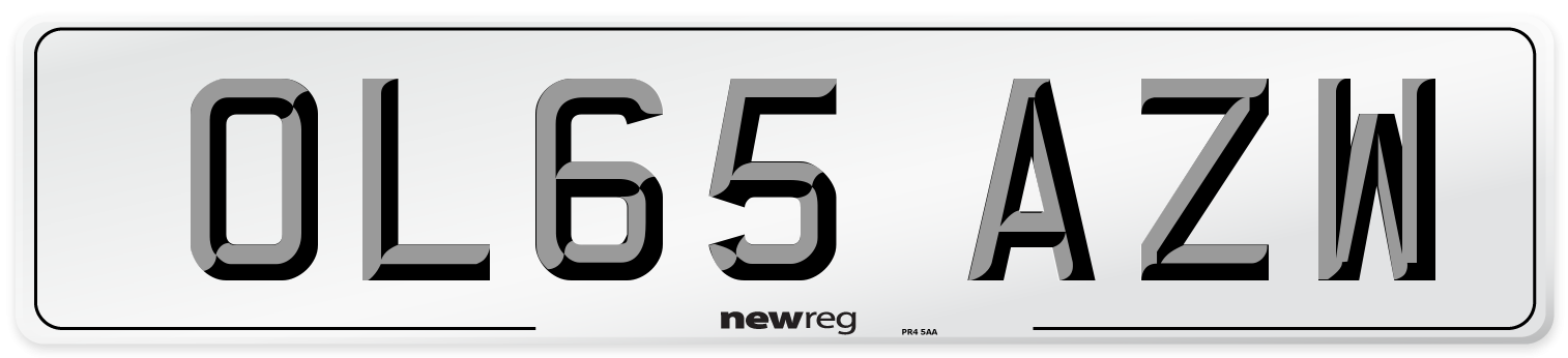 OL65 AZW Number Plate from New Reg